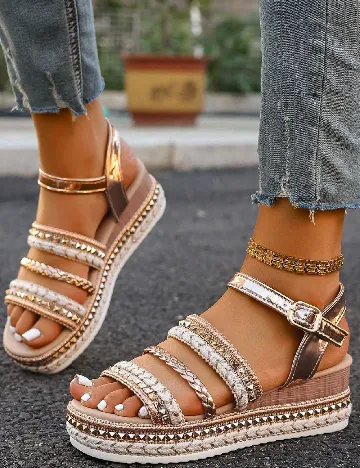 Sandale SHEIN, auriu