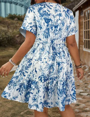 Rochie scurta SHEIN CURVE, alb