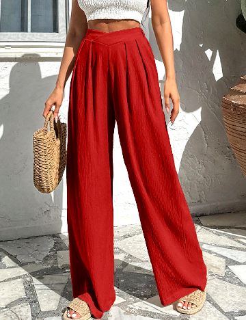 Pantaloni SHEIN, rosu