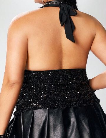 Maiou Romwe Plus Size, negru