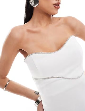 Rochie scurta ASOS, alb