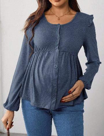 Bluza SHEIN Maternity, albastru