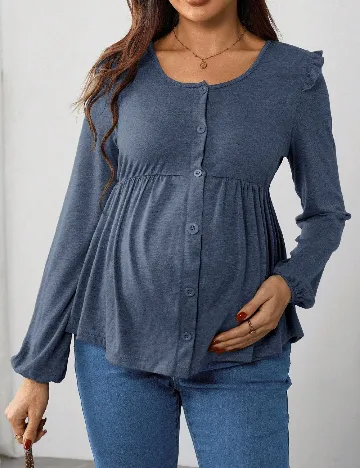 Bluza SHEIN Maternity, albastru