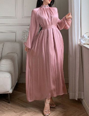 Rochie lunga Dazy, roz