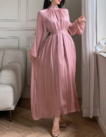 Rochie lunga Dazy, roz