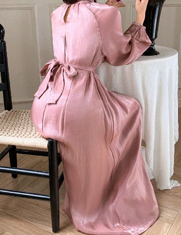 Rochie lunga Dazy, roz