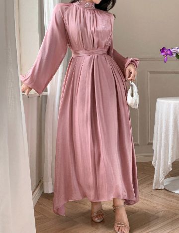 Rochie lunga Dazy, roz