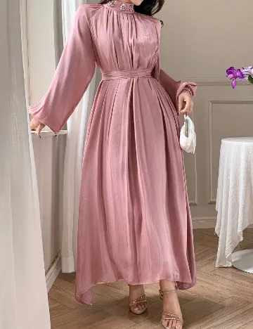 Rochie lunga Dazy, roz