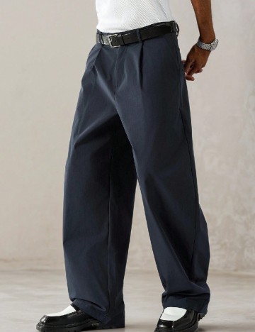 Pantaloni SHEIN, bleumarin
