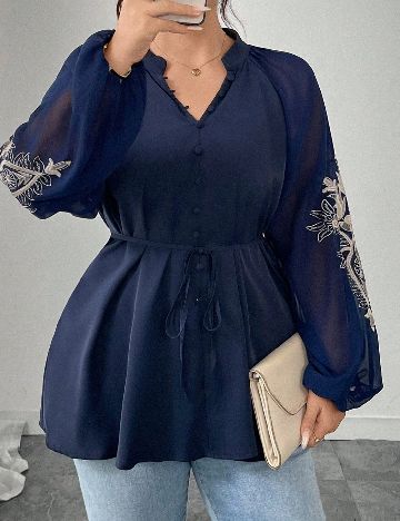 Bluza SHEIN CURVE, bleumarin