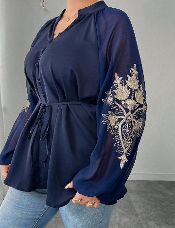 Bluza SHEIN CURVE, bleumarin