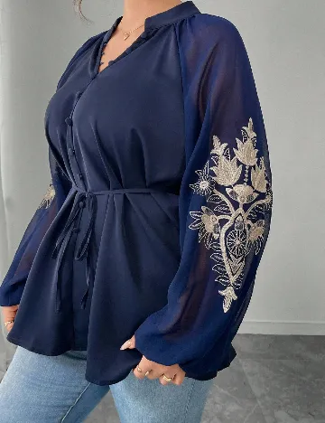 Bluza SHEIN CURVE, bleumarin