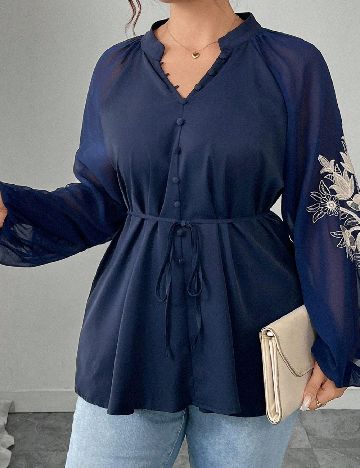 Bluza SHEIN CURVE, bleumarin