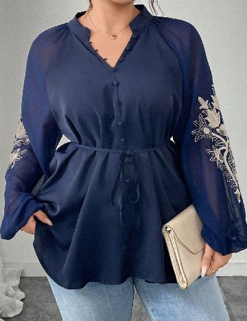 Bluza SHEIN CURVE, bleumarin