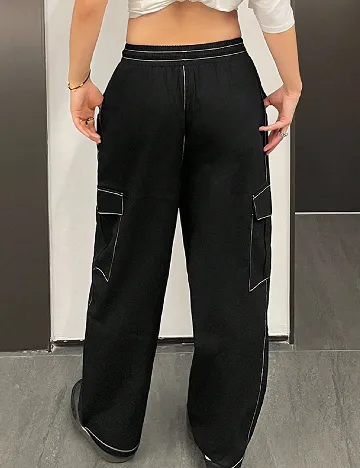 Pantaloni Shein Kids, negru