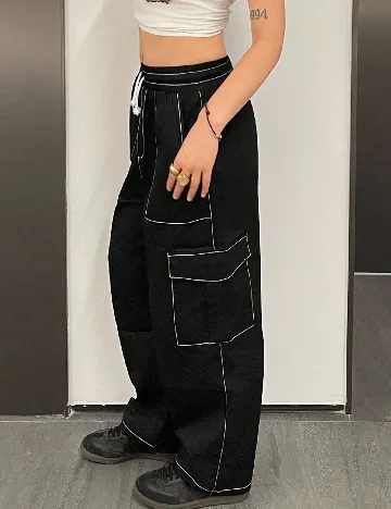 Pantaloni Shein Kids, negru