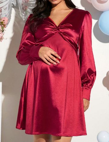 Rochie scurta SHEIN Maternity, visiniu
