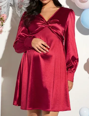 Rochie scurta SHEIN Maternity, visiniu