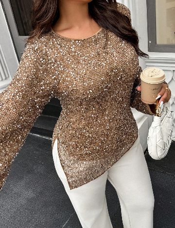 Bluza SHEIN CURVE, maro