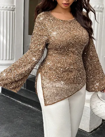 Bluza SHEIN CURVE, maro