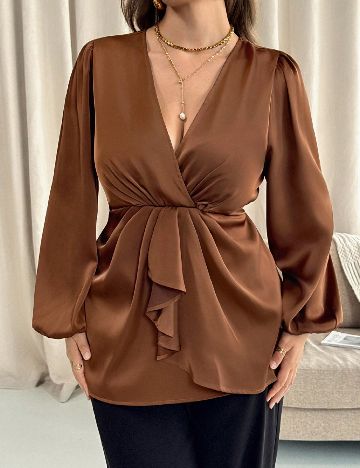 Bluza SHEIN CURVE, maro