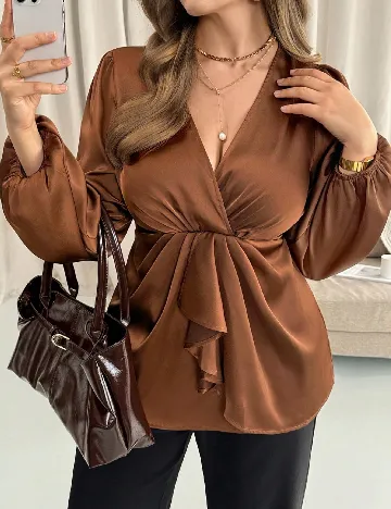 Bluza SHEIN CURVE, maro