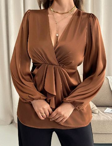 Bluza SHEIN CURVE, maro