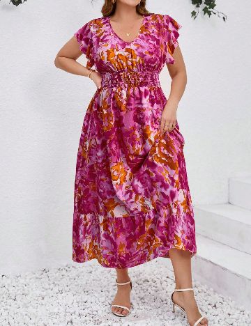 Rochie medie SHEIN CURVE, mix culori