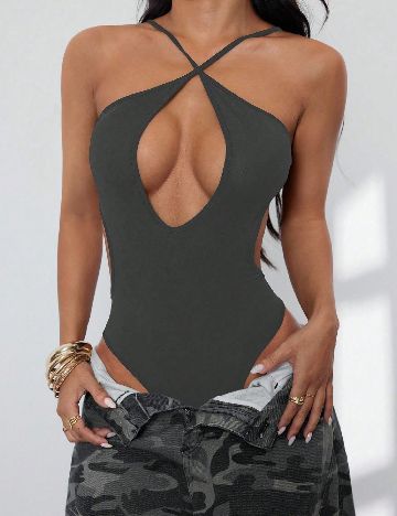 Body SHEIN, gri inchis