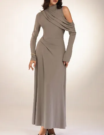 Rochie lunga SHEIN, maro deschis