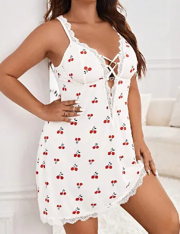 Rochie de noapte SHEIN CURVE, alb