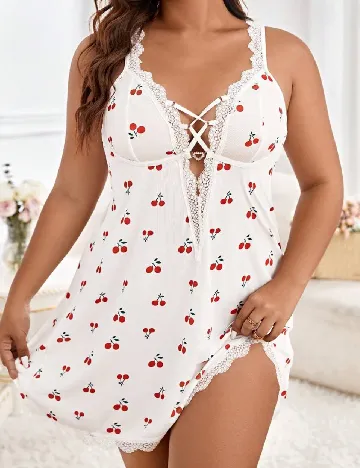 Rochie de noapte SHEIN CURVE, alb