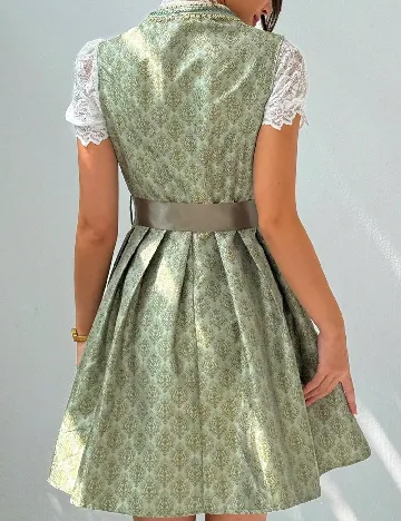 Rochie scurta SHEIN, verde/alb