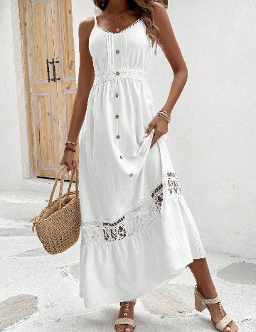 Rochie lunga SHEIN CURVE, alb