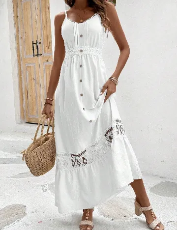 Rochie lunga SHEIN CURVE, alb