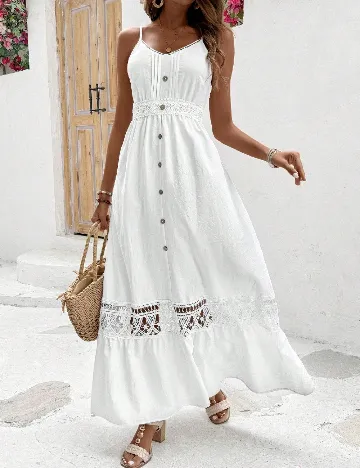 Rochie lunga SHEIN CURVE, alb