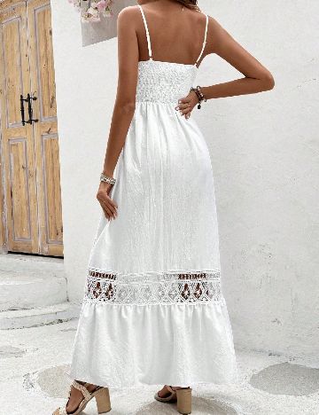 Rochie lunga SHEIN CURVE, alb