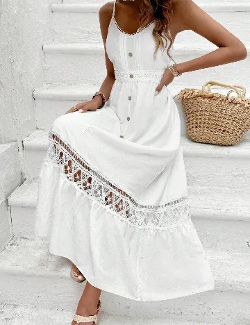 Rochie lunga SHEIN CURVE, alb