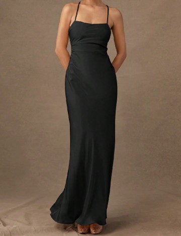 Rochie lunga Silquee, negru