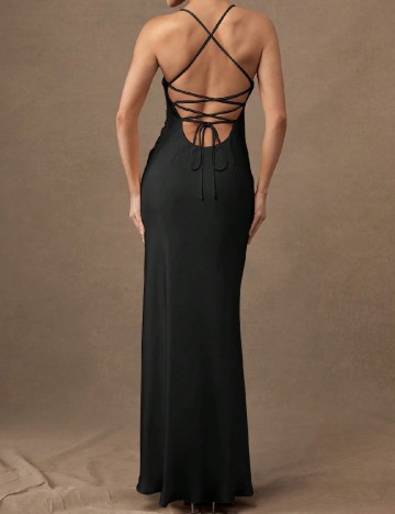 Rochie lunga Silquee, negru