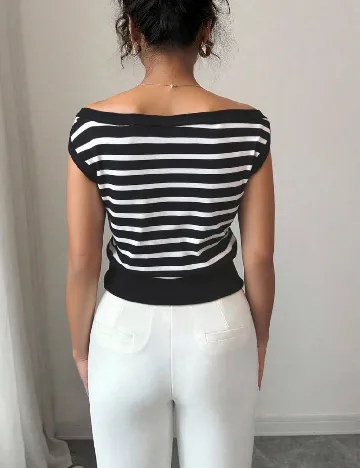 Bluza SHEIN, alb/negru