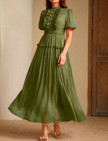 Rochie lunga Anewsta, verde