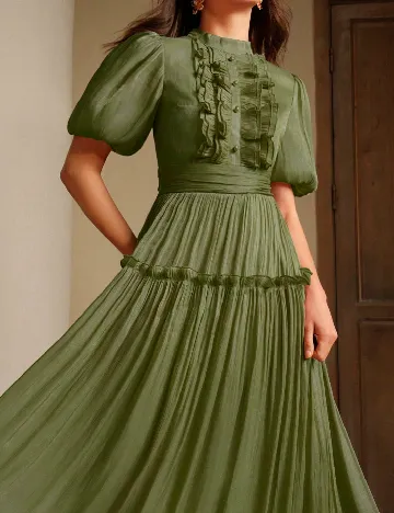 Rochie lunga Anewsta, verde