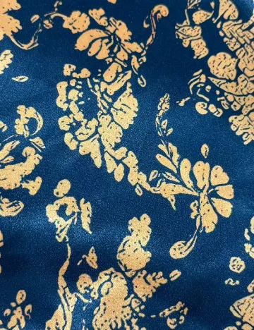 Rochie lunga SHEIN, albastru/auriu