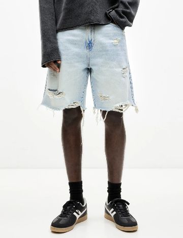 Pantaloni scurti Pull&Bear, bleu