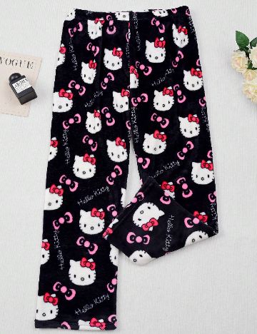 Pantaloni de pijama SHEIN, negru