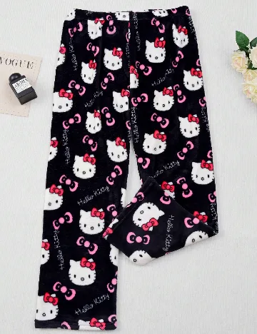 Pantaloni de pijama SHEIN, negru