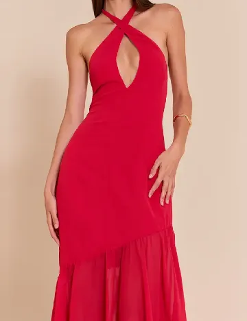 Rochie lunga PrettyLittleThing, rosu