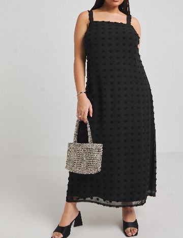 Rochie lunga Simply Be Plus Size, negru