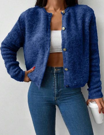 Cardigan SHEIN, albastru